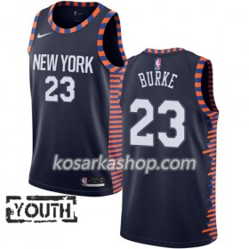 Dres New York Knicks Trey Burke 23 Nike 2018-19 City Edition Navy Swingman - Dječji